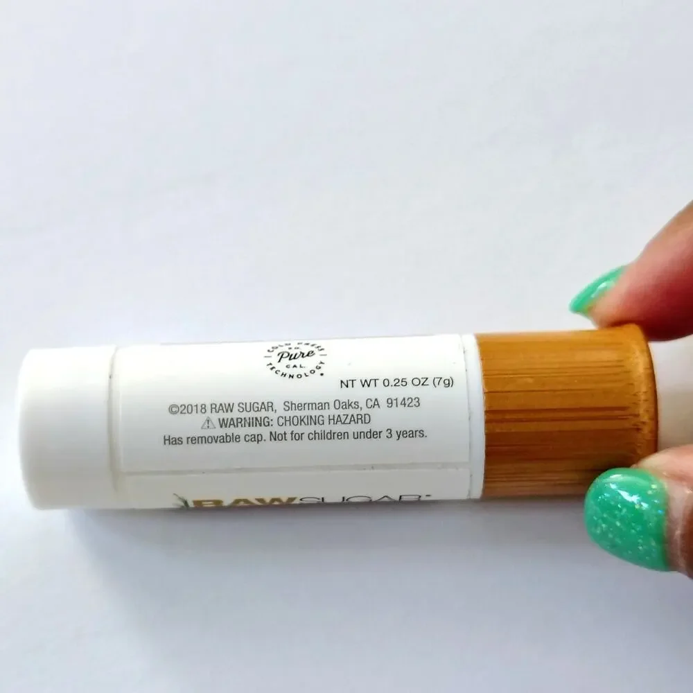 Raw Sugar Natural Lip Balm Pineapple + Maqui Berry + Coconut 0.25 Oz NEW
